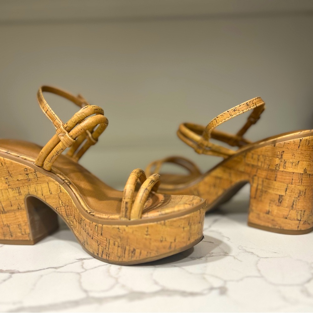 Target Universal Thread brand cork wedge heel  worn a few times